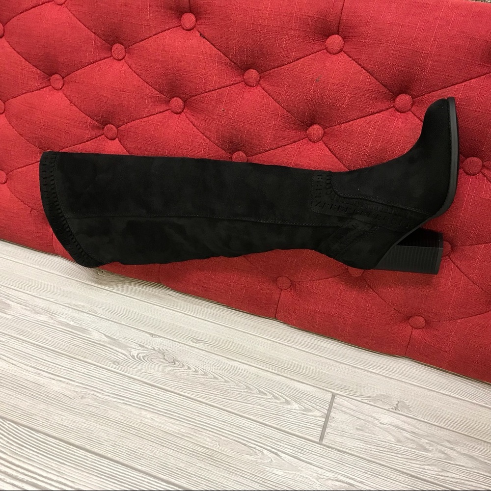 Black Over the Knee Boots - Picture 4 of 8